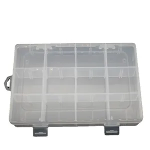 Clear 12-grid transparent PP plastic organizer box for hardware, jewelry and small parts