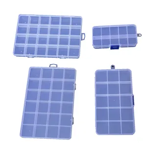 Cajas de almacenamiento de PP transparente con múltiples compartimentos para joyería