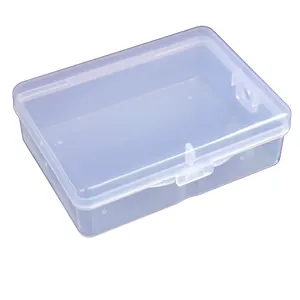 Transparent PP plastic rectangular storage box for jewelry and small hardware items
