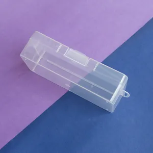 Transparante plastic opbergdoos voor kantoorbenodigdheden en kleine onderdelen