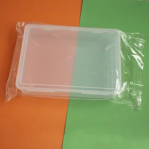 Transparente rechteckige Aufbewahrungsbox aus Kunststoff mit Deckel für Kleinteile
