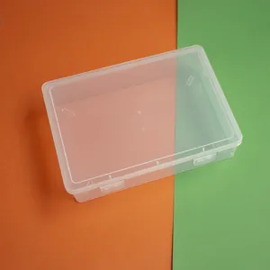 Transparente rechteckige Kunststoff-Aufbewahrungsbox mit Schnappdeckel