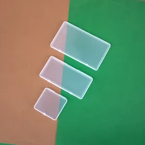 Lot de trois boîtes de rangement en plastique PP transparent pour bijoux et pièces