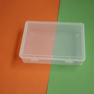 Transparente rechteckige Aufbewahrungsbox aus Kunststoff mit sicherem Klickverschluss