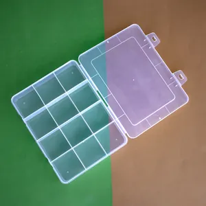Transparente Kunststoff-Aufbewahrungsbox mit 12 festen Fächern für Kleinteile-Organisation