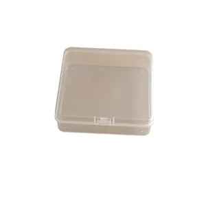 Caja de almacenamiento cuadrada transparente de 10 cm de plástico PP para joyas y cuentas