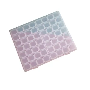 Transparent 56-grid plastic storage box for jewelry diamond painting and crafts