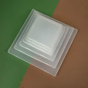 Lot de boîtes de rangement carrées en plastique PP transparent pour bijoux et pièces