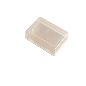 Caja de almacenamiento rectangular de plástico transparente para joyas y piezas electrónicas