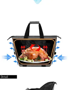 Detail view of 25L insulated cooler bag illustrating heat retention and cooling