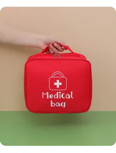 Grand sac de premiers secours médical rouge portable professionnel avec poignée solide