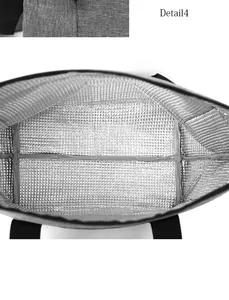 Detail showing the thick thermal insulation lining of the 25L waterproof cooler bag.