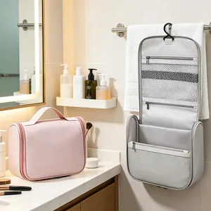 Neceser colgante de gran capacidad para viaje y baño con separación