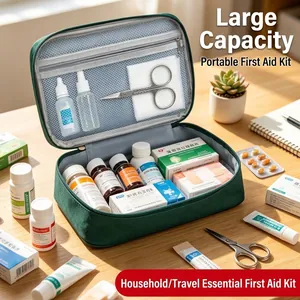 Trousse de premiers soins portable de grande capacité pour médicaments à domicile