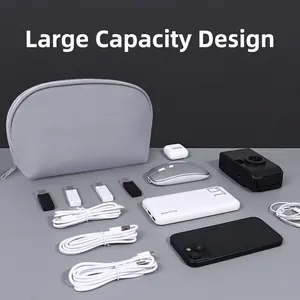 Portable large capacity digital electronic organizer bag for various travel gadgets