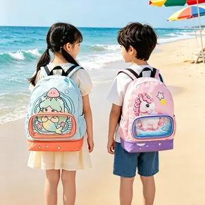 Kinder Wasserdicht Schwimmrucksack Trocken-Nass-Trennung Strandtasche Jungen Mädchen Cartoon Sport Aufbewahrung Rucksack