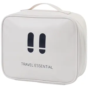 Grand sac de rangement pour médicaments de voyage avec poignée et texte anglais