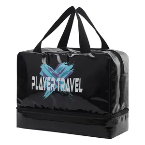 Waterproof swimming bag with dry-wet separation and PLAYER TRAVEL print