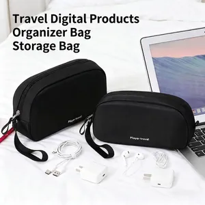 Bolsa de Almacenamiento Portátil de Tela Oxford para Accesorios Digitales Estuche Organizador de Viaje para Auriculares Cables de Datos Batería Externa
