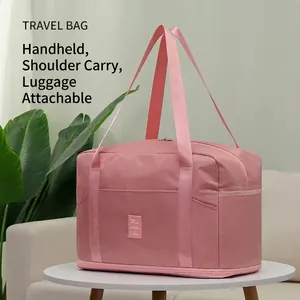 Large Capacity Expandable Travel Duffel Bag Waterproof Oxford Cloth Storage Bag For Packing Moving With Trolley Sleeve Women Men