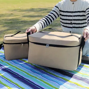 Große isolierte Picknick-Kühltasche mit Schultergurt für Reise und Outdoor-Freizeit