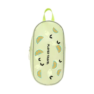 Borsa da nuoto impermeabile verde chiaro con motivo a limone e manico superiore
