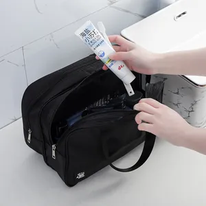 Tragbare wasserdichte Kulturtasche für Herren mit Trocken-Nass-Trennung für die Reise