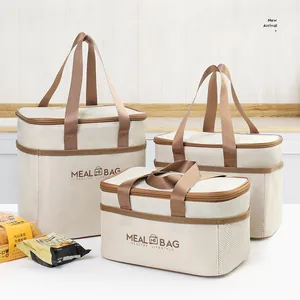 Geïsoleerde Lunchtas Voor Dames Heren Waterdichte Thermische Lunchbox-tas Draagbare Oxford Doek Lunchtas Voor Kantoor School Picknick