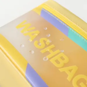 Grande borsa da toilette impermeabile in PVC a doppio strato per cosmetici da viaggio