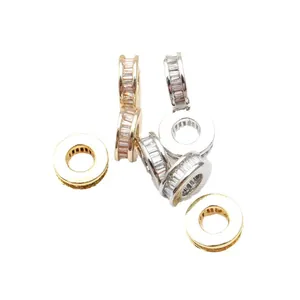 Runde 14K Gold und Silber Anhänger mit Kristallen für DIY Schmuckherstellung Set