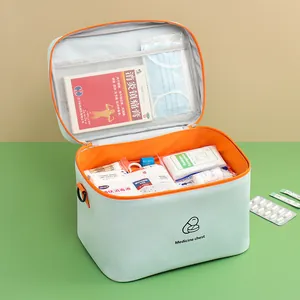Tragbare doppelschichtige Erste-Hilfe-Box und Medikamenten-Aufbewahrungstasche