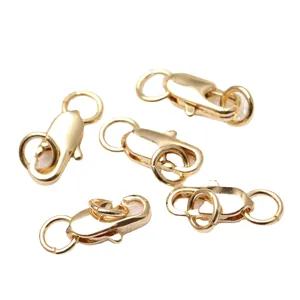 Fermoirs mousquetons dorés premium pour la création de bijoux DIY, colliers et bracelets