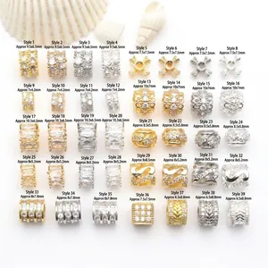 Verschiedene vergoldete und versilberte CZ-Abstandshalter für DIY-Schmuck