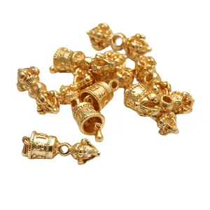 Ciondoli Vajra e campana in oro antico 18K per la creazione di gioielli buddisti fai da te