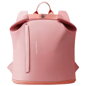 Professional pink waterproof swimming backpack with dry wet separation and shoe compartment