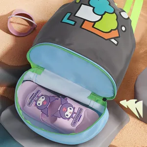 Wasserdichte Kinder-Schwimmtasche mit Trocken- und Nass-Trennfach im Cartoon-Design