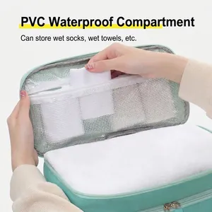 Grote reistash met waterdicht PVC-compartiment voor natte kledingstukken