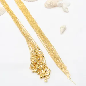 Detailansicht von 14K goldgefüllten verstellbaren O-Ketten für DIY-Schmuckzubehör