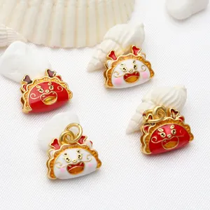 Amuletos de dumpling del año del dragón para creación de joyas y pulseras artesanales
