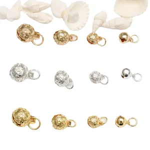 14k goud en zilveren opengewerkte belbedels voor DIY sieraden maken van accessoires