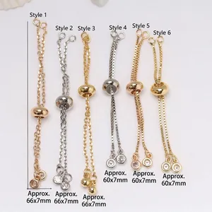 Comparaison détaillée de chaînes à curseur en or 14 carats avec dimensions