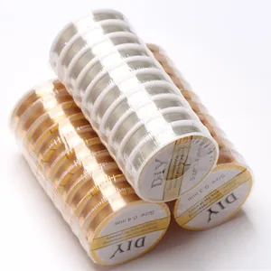 Detail of 0.3mm and 0.4mm color-retaining copper wire spools for jewelry making