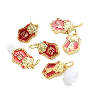 Traditionele cinnaber Tai Sui General bedeltjes voor DIY armbanden en kettingen
