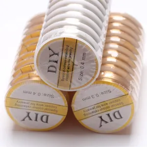 Macro view of 0.3mm and 0.4mm color-retaining jewelry copper wire spools for DIY projects