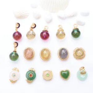 Ciondoli in Lega di Oro Antico Vintage ad Alta Ritenzione di Colore per Gioielli Fai da Te Accessori per Capelli Forniture per Abbigliamento in Strass e Resina