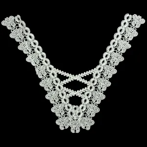 Polyester Embroidered Lace Fake Collar Hollow-out Butterfly Floral Pattern Clothing Neckline DIY Sewing Lace Trim Women