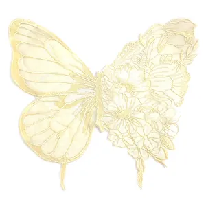 Großer Schmetterling Spitze Stickerei Aufnäher für Kleidung und DIY Unterwäsche Dekor