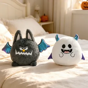 Χαριτωμένα λούτρινα παιχνίδια Halloween με νυχτερίδα και φάντασμα για δωμάτιο