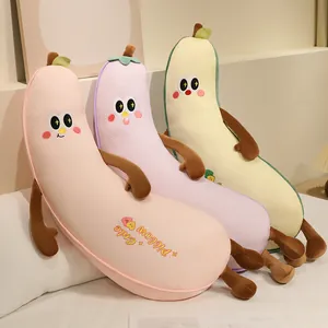Long traversin rafraîchissant en soie glacée avec design de fruits mignons