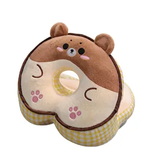Mignon coussin de sieste en forme d'ours en peluche pour bureau et bureau d'étudiant